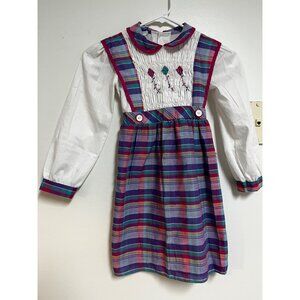 Vintage Princess Anne kids Kite stripped dress sz 6X